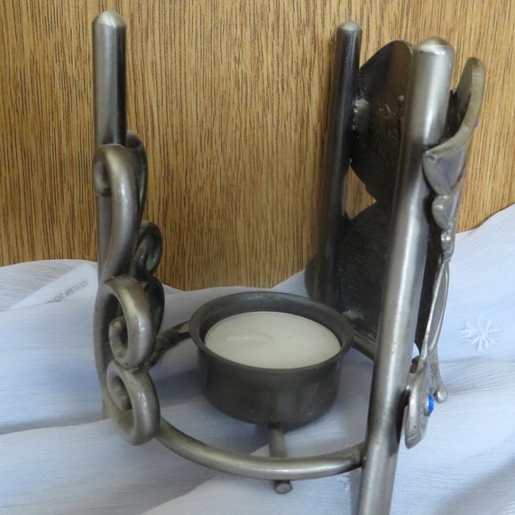 Metal Egyptian Revival Bastet Style CAT Tealight Candle Holder (F51) - Picture 4 of 6